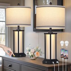 2 Tall 27” Vintage Lamps