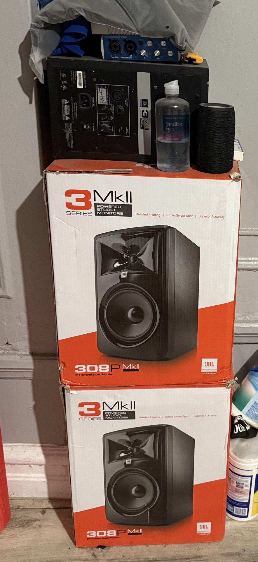  JBL 308P MKII 3 Series Powered Studio Monitor Single Speaker
