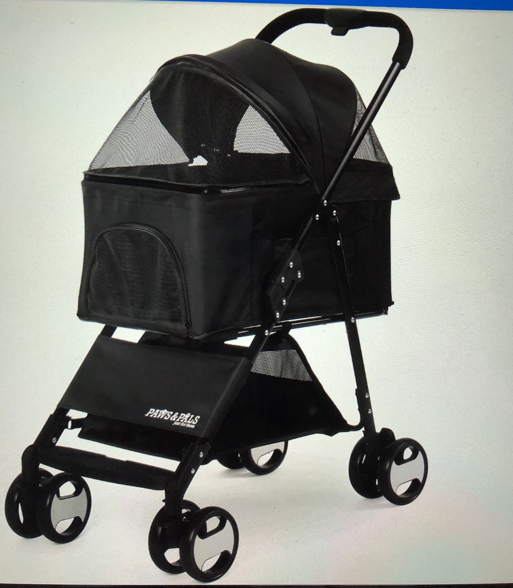 Dog/Cat Stroller with Detachable Carrier