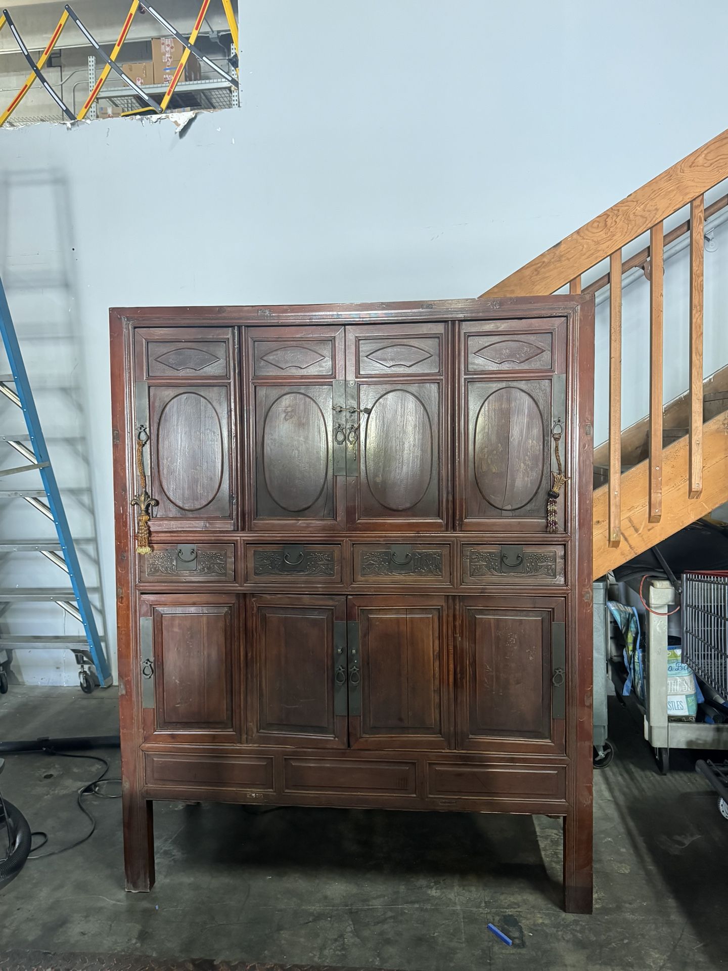 Wood Asian Armoire 