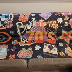 70's Themed Party Decorations, Large Banner, Disco Balls, Ceiling And Wall Decorations