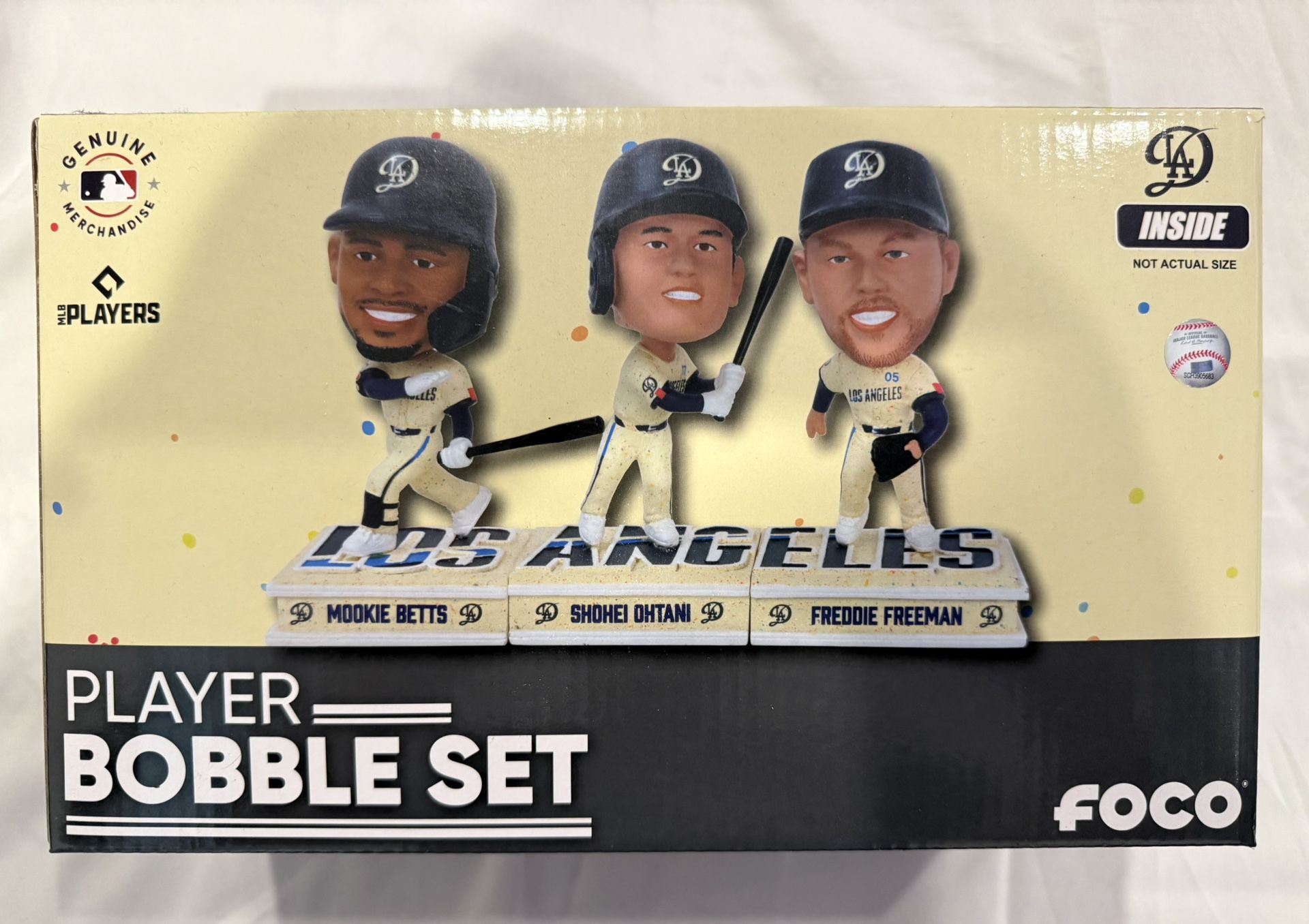 LA Dodgers City Connect Connecting Base 3 Pack Mini Bobblehead Set FOCO NEW #144