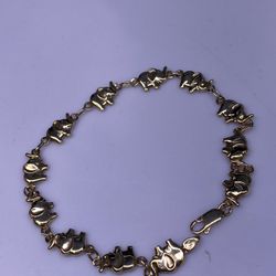 14K Elephant Bracelet 