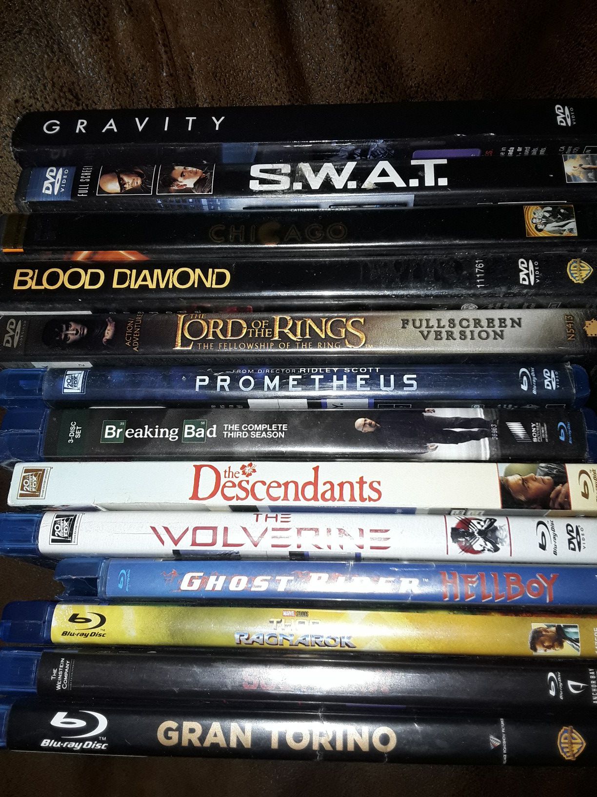 Bluray and DVD movies