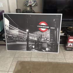 Framed Piccadilly Circus New York 55 X40