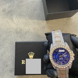 Luxury watch iced out rolej