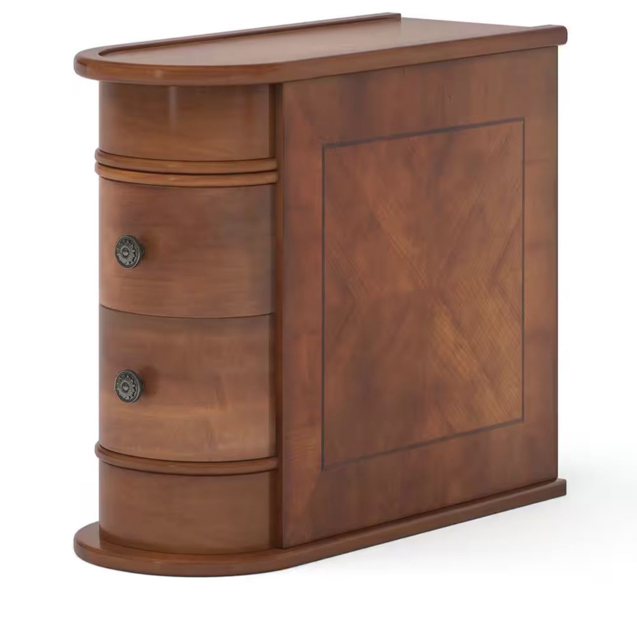 Eric 24 in. Brown Solid Wood Chairside End Table,