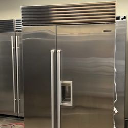 Sub Zero 48”Wide Built In Side By Side Refrigerator Stainless Steel 