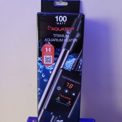 Aquatop Titanium Digital Aquarium Heater Th-c100  Watt Brand New In Box