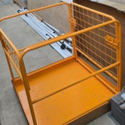 36" Forklift Collapsible Cage Work Platform, with 4 Wheels