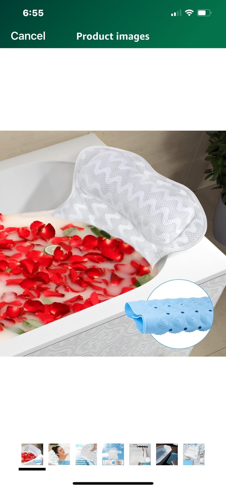 Bath Pillows for tub,Bathtub Pillow Back Neck Support Pillow Spa Cushion for Tub, Relaxing Headrest Bath Pillow, Portable Washable Bathtub Accessories