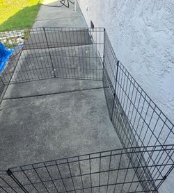 Portable Pet Playpen - Metal Wire Fencing for Small Animals, Easy Setup