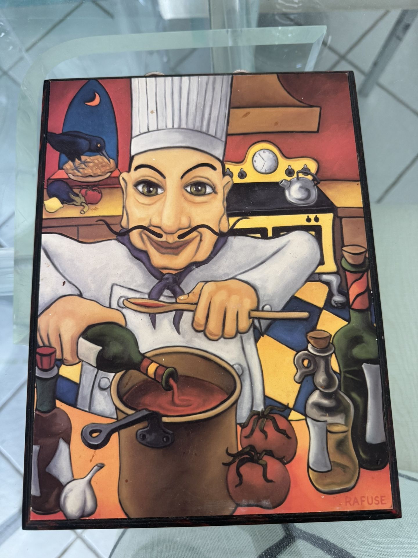 Whimsical Chef Wall Art – Will Rafuse “Salvatore” Decoupage