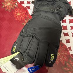 HEAD Junior Ski Gloves, Large