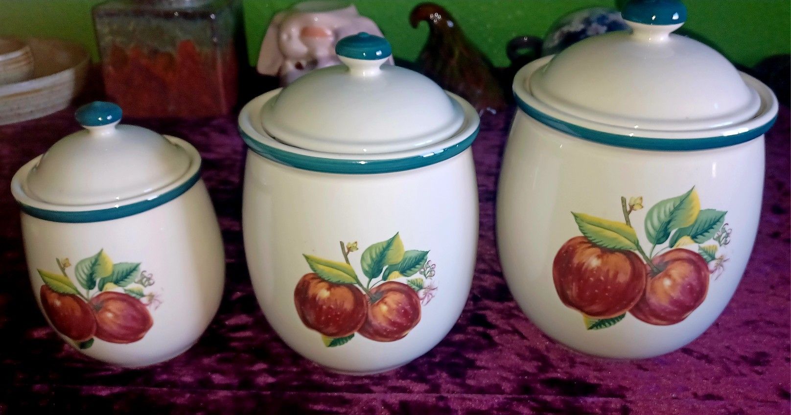 Ceramic Apple Canisters