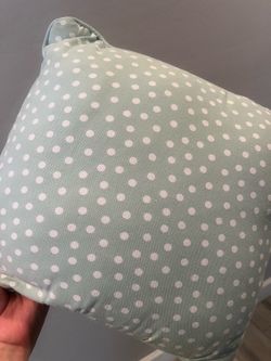 Teal Color Polka Dot Throw Pillows (2)