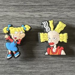 RUGRATS CYNTHIA AND ANGELICA CROC JIBBITZ CROC SHOE