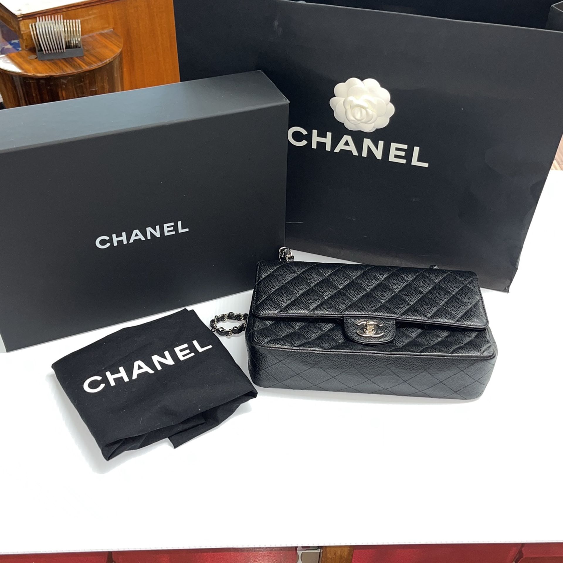 Chanel Purse, With Store Bag, Box And Dust Bag, In Great Condition, Entrupy Verified