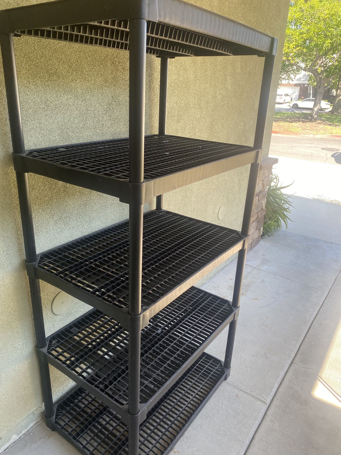 5 Shelf Plastic Storage Rack Heavy Duty