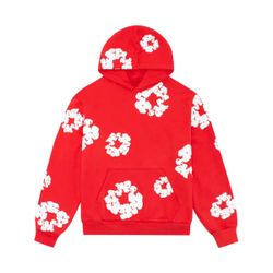 Red Denim Tears Hoodie Size Large