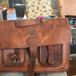 Hand Sawn Buffalo Leather Bag