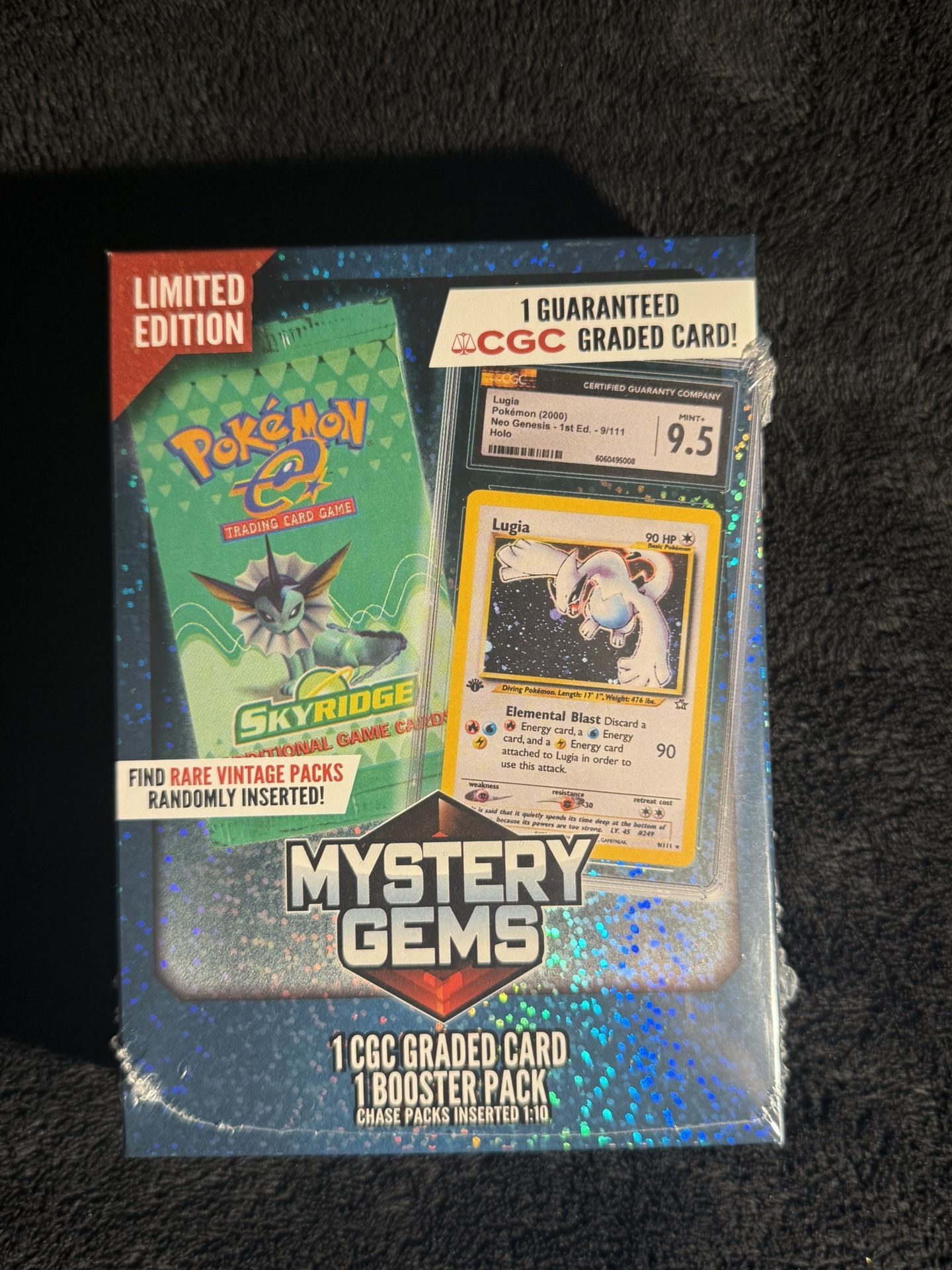 Pokémon Mystery Gems 1 CGC Graded Card & Booster Pack 2025! New Limited Edition.
