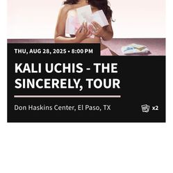 2 Kali Uchis tickets 
