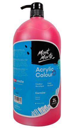 Mont Marte Discovery School Acrylic 1/2 Gallon (2 Liter) color  Carmine $10 each