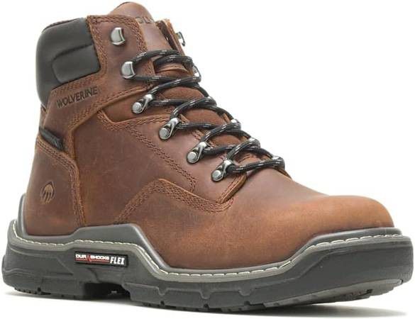 NEW Size 8 or 8 Wide Or 11 Wide WOLVERINE Men Raider DuraShocks 6" Waterproof Work Boots Composite Toe Construction Boot