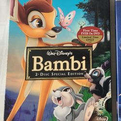 Walt Disney's  Platinum Edition, Cinderella, Bambi Movie,  2-Dvd Disc Special Edition 