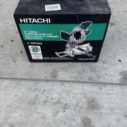 HITACHI 10" 255mm COMPOUND MITER SAW SCIE A ONGLETS COMBINÉE INGLETADORA