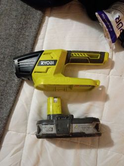 Ryobi flashlight with 18v battery