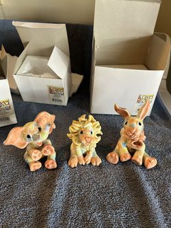 Koko Originals.  Set Of 3 Animal Figurines.  New In Boxes.  Cute.