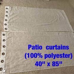 100% polyester patio curtains (40" x 85")  -  $10