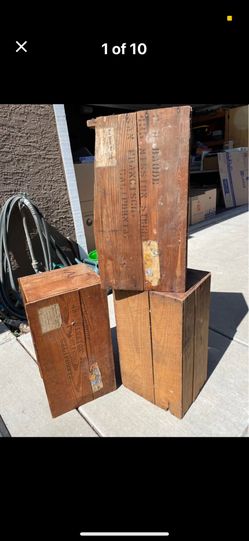 Antique Crates With Postage On Sold Each