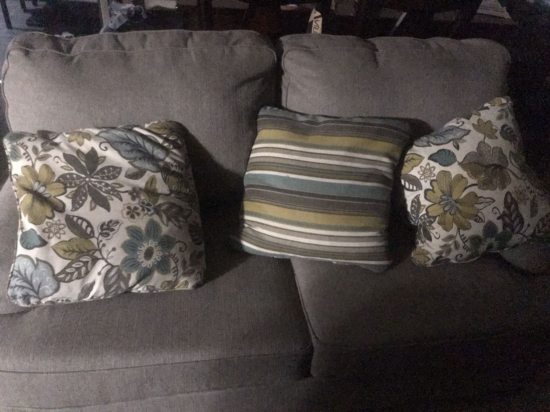 Couch set with pillows