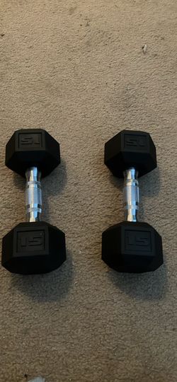 15 pound dumbbells x2