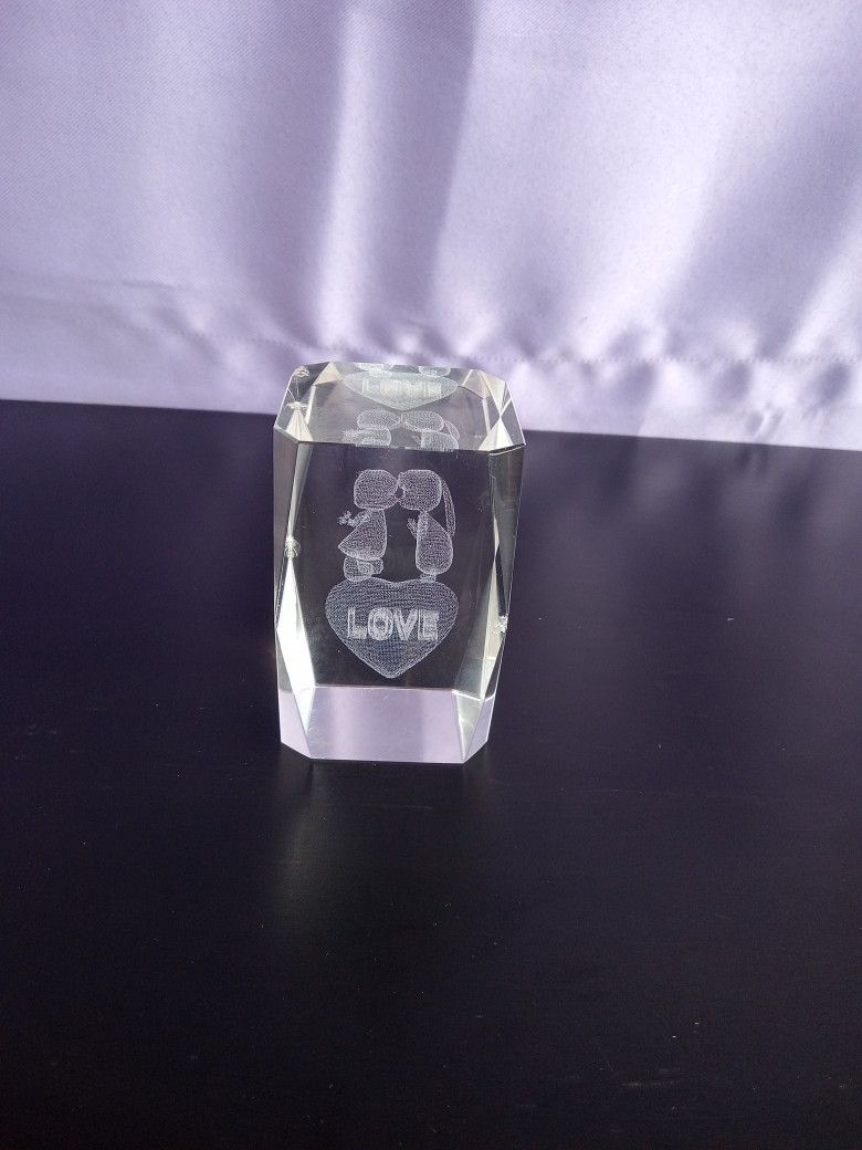 Crystal Paperweight SEE DESCRIPTION AND PHOTOS