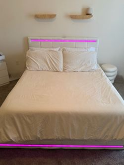 Modern queen-sized bed frame
