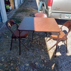 Folding Table With 4 Chairs 