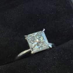 BLOWOUT New 2.6 Carat Princess Diamond Engagement Ring 14k White Gold