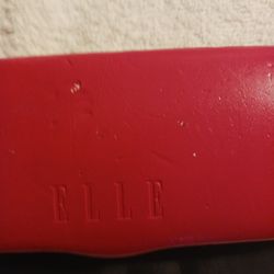 Red Leather ELLE GLASS CASE VINTAGE 80'S