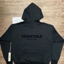 Jet Black Essentials Hoodie