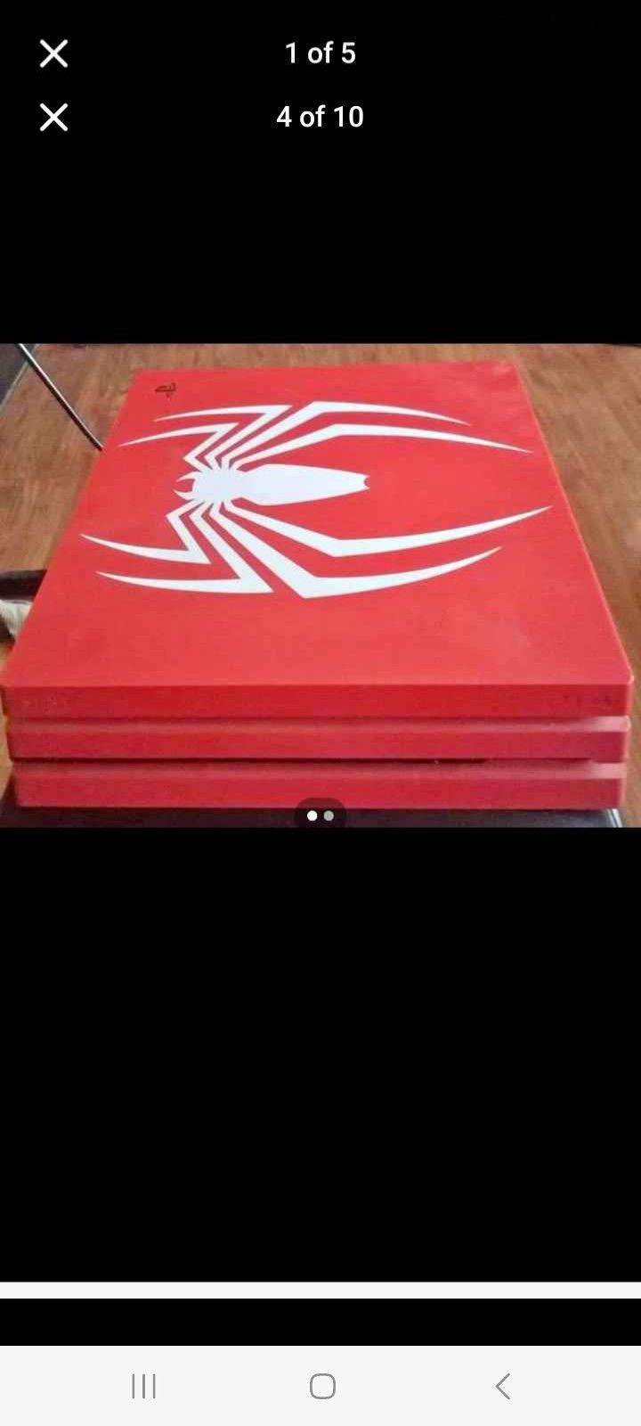 PS4 PRO SPIDER-MAN CONSOLE AND POWER CORD ONLY NO CONTROLLER $225 FINAL PRICE SAME DAY SHIPPING