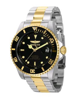 Invicta Men's Pro Diver Automatic 44mm Two Tone, Black dial
