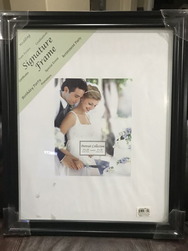 Brand New 16x20 Signature Frame Matted For 8x10 In