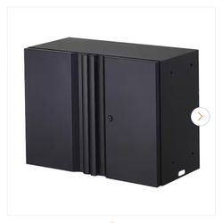 NEW IN BOX Husky Regular Duty Welded 24-Gauge Steel Wall Mounted Garage Cabinet in Black (24 in. W x 18 in. H x 12 in. D)