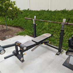 $125 Olympic Weight Bench W / 45LB Bar