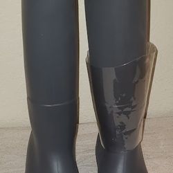 Everywear Claire Cirrus Totes Women's Grey Tall Lightweight Rain Boots (Size 10)
