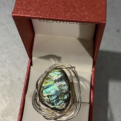 Handmade Natural Abalone Ring 